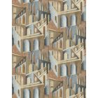 Feature Walls - Végtelen házak barna tapéta  2,12x2,8m  