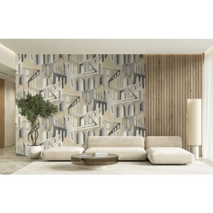 Feature Walls - Végtelen házak bézs tapéta  2,12x2,8m  