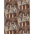 Feature Walls - Végtelen házak sötét barna tapéta  2,12x2,8m  