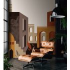 Feature Walls - Városi mozaik barna tapéta  2,65x2,8m  