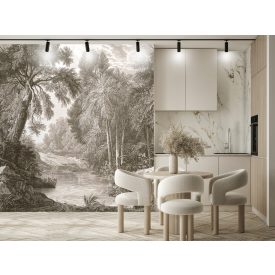 Feature Walls - Rejtett folyó bézs tapéta  2,12x2,8m  