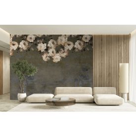   Feature Walls - Vintage rózsás sötét zöld tapéta  2,12x2,8m  