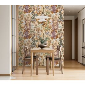 Feature Walls - Elegáns virágos bézs tapéta 1,06x2,8m  