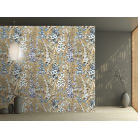 Feature Walls - Elegáns virágos sárga tapéta 1,06x2,8m  