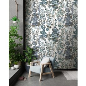 Feature Walls - Elegáns virágos fehér tapéta 1,06x2,8m  