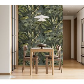   Feature Walls - Egzotikus növényzet zöld tapéta 2,12x2,8m  
