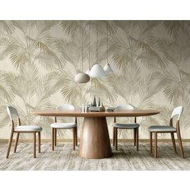   Feature Walls - Óriás pálma leveles bézs tapéta  2,12x2,8m  