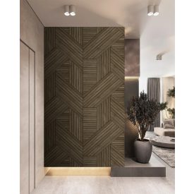 Feature Walls - Geometrikus barna tapéta  2,12x2,8m  