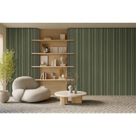 Feature Walls - Csíkos zöld tapéta 1,06x2,8m  