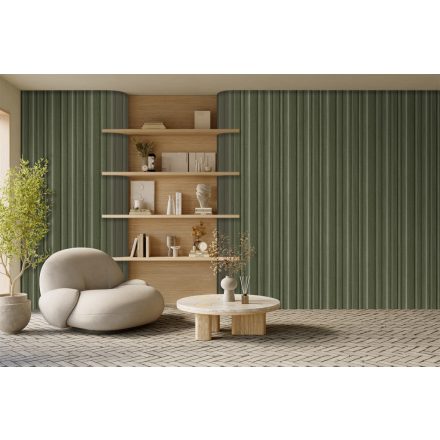 Feature Walls - Csíkos zöld tapéta 1,06x2,8m  
