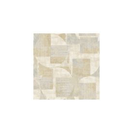 Reflect - Bézs-arany geometriai mintás tapéta RE25161
