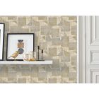 Reflect - Bézs-arany geometriai mintás tapéta RE25161