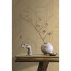 Reflect - Sötét bézs fa lamellás modern tapéta RE25181