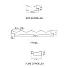 ONDA Fekete jobbos végzáró