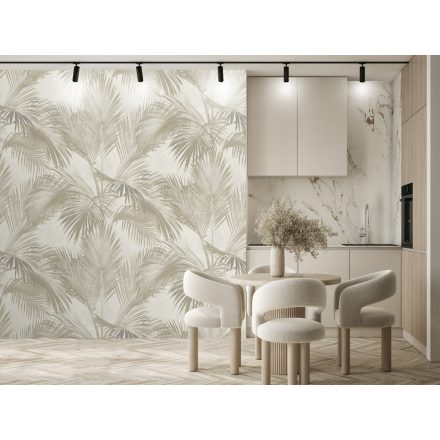 Feature Walls - Óriás pálma leveles fehér tapéta  2,12x2,8m  