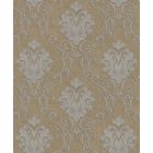 Tradizione -Ezüst színű virág díszes barna tapéta Z21724