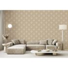 Tradizione -Ezüst színű virág díszes barna tapéta Z21724