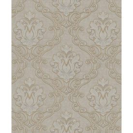   Tradizione - Fehér színű virág díszes bézs tapéta Z21726