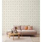 Tradizione - Fehér-ezüst színű dekor tapéta Z21740