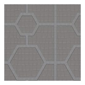 Szürke bőr hatású hatszög mintás tapéta