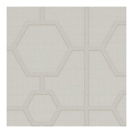 Törtfehér bőr hatású hatszög mintás tapéta