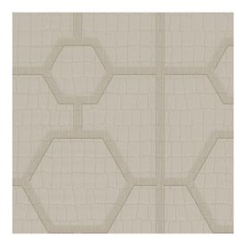 Bézs bőr hatású hatszög mintás tapéta