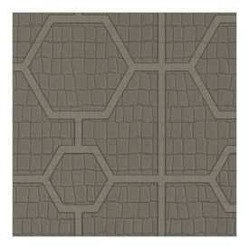 Barna bőr hatású hatszög mintás tapéta