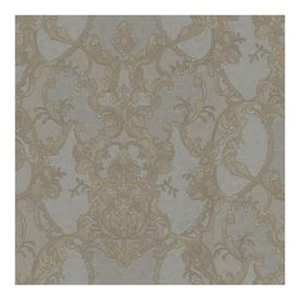   Ezüst-Arany klasszikus virág mintás tapéta ezüstös csillogással